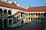 Mannerist arcaded courtyard of the castle