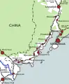 Railway map of Baranovsky–Khasan line