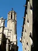 Bell Tower with stair turret above the door of Saint Ivo.