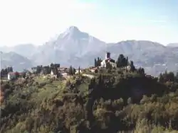 Tuscan landscape near Barga between the Apuan Alps and the Apennine Mountains