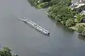 Barge on the river Mosel in Germany.