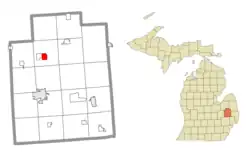 Location within Lapeer County