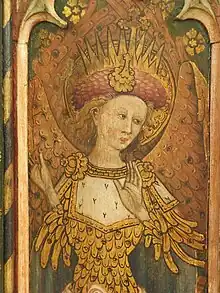 Cherubim from the 15th-century Rood Screen in St Michael and All Angels church, Barton Turf