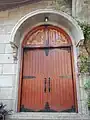 The side door of the church