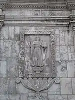 One of the carvings at the Basilica del Santo Niño