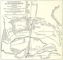 Sepia toned map shows the Battle of Big Black River Bridge, 17 May 1863