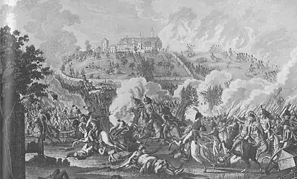 Battle of Elchingen from an engraving by Johann Lorenz Rugendas (1775-1826)