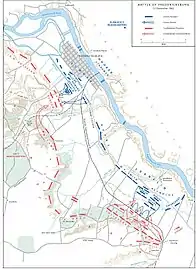 Overview of the battle, December 13, 1862 (additional map 1)