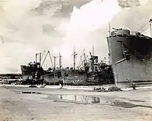 Navy ships docked at Saipan