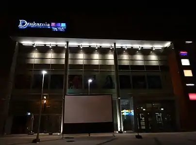 By night from town square on Gdanska street