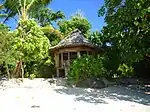 Beach fale, popular in eco-tourism in villages around the coast.