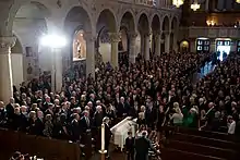 The funeral of Beau Biden in May 2015 at the church