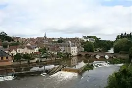 View of the town and river