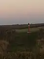 Belarus - Lithuania border landmark near Buchyany village in Belarus