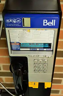 Image 3A Bell Canada payphone with digital display