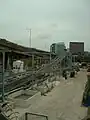 Conveyor belt system for soil from tunnels, from Lord Hill's Bridge, September 2012