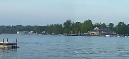 From right to left: Village Casino, Stow Ferry landing, The Fish Restaurant