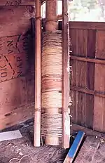 Bending vines for basket construction - Pohnpei