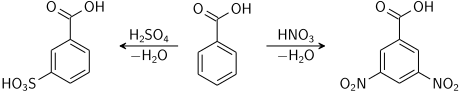 benzoic acid aromatic ring reactions