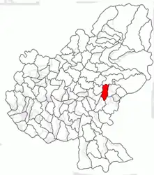 Location in Mureș County