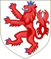 Along with the title of counts of Limburg, the Isenberg changed their arms from the rose of Isenberg to the lion of the Duke of Limburg. It is still used today by the Limburg Stirum. It is also present in the coat of arms of the Bentheim as they later took over the rule over the county of Limburg.