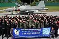 Personnel and staff of 149 Sqn based at Paya Lebar Air Base posing in front of the squadron's F-5S after winning the Best Fighter Squadron award 2004.