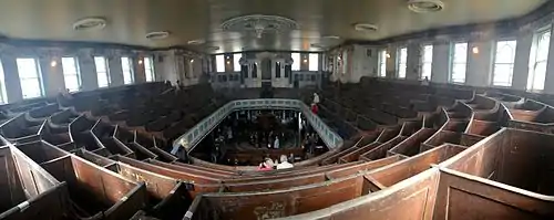 Box pews in Bethesda Methodist Chapel, Stoke-on-Trent, England