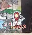 Mural of  Rouzan al-Najjar