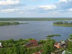 A view of the Volga River from the selo of Bezvodnoye in Kstovsky District