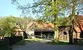 Old farmhouse with Treppenspeicher barn