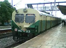 An old MEMU train