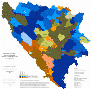 Linguistic structure of Bosnia and Herzegovina by municipalities in 2013