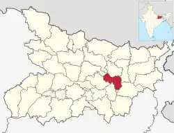 Location of Khagaria district in Bihar region Mithila