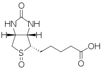 Stereo, skeletal formula of biotin sulfoxide