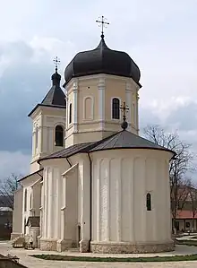 The stone church (1491–1496), built in Moldavian style by Moldavian Prince Stephen the Great