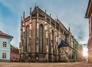 The Black Church (German: Die Schwarze Kirche) in Brașov (German: Kronstadt)