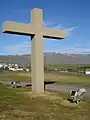 Wayside cross in Blönduós, Iceland.