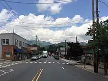 A view down State Street in downtown Black Mountain