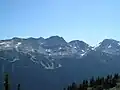 Blackcomb, with the 7th Heaven ski run, after the ski season