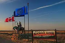 Northern boundary of the Blackfeet Tribe, Montana