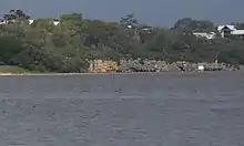 Blackwall Reach cliffs viewed from Freshwater Bay, Claremont