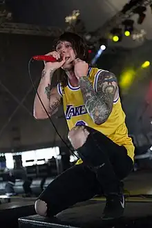 Beau Bokan with Blessthefall at With Full Force 2014