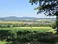 View across the valley of Waldershof to the Fichtel Mountains