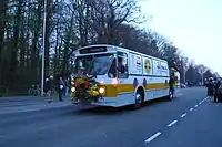 Old bus with flowers