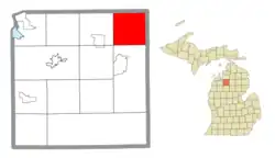 Location within Kalkaska County