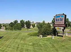 The Blue Sky subdivision entrance