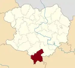 Raion location in Kharkiv Oblast