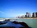 Boa Viagem view from the sea reefs.