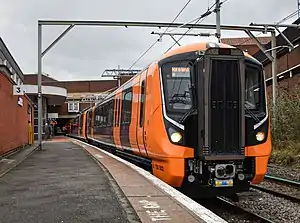 A West Midlands Trains British Rail Class 730 being tested at Walsall on the 19 March 2021