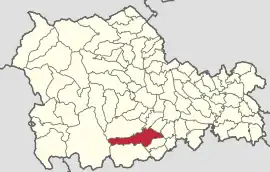 Location in Neamț County